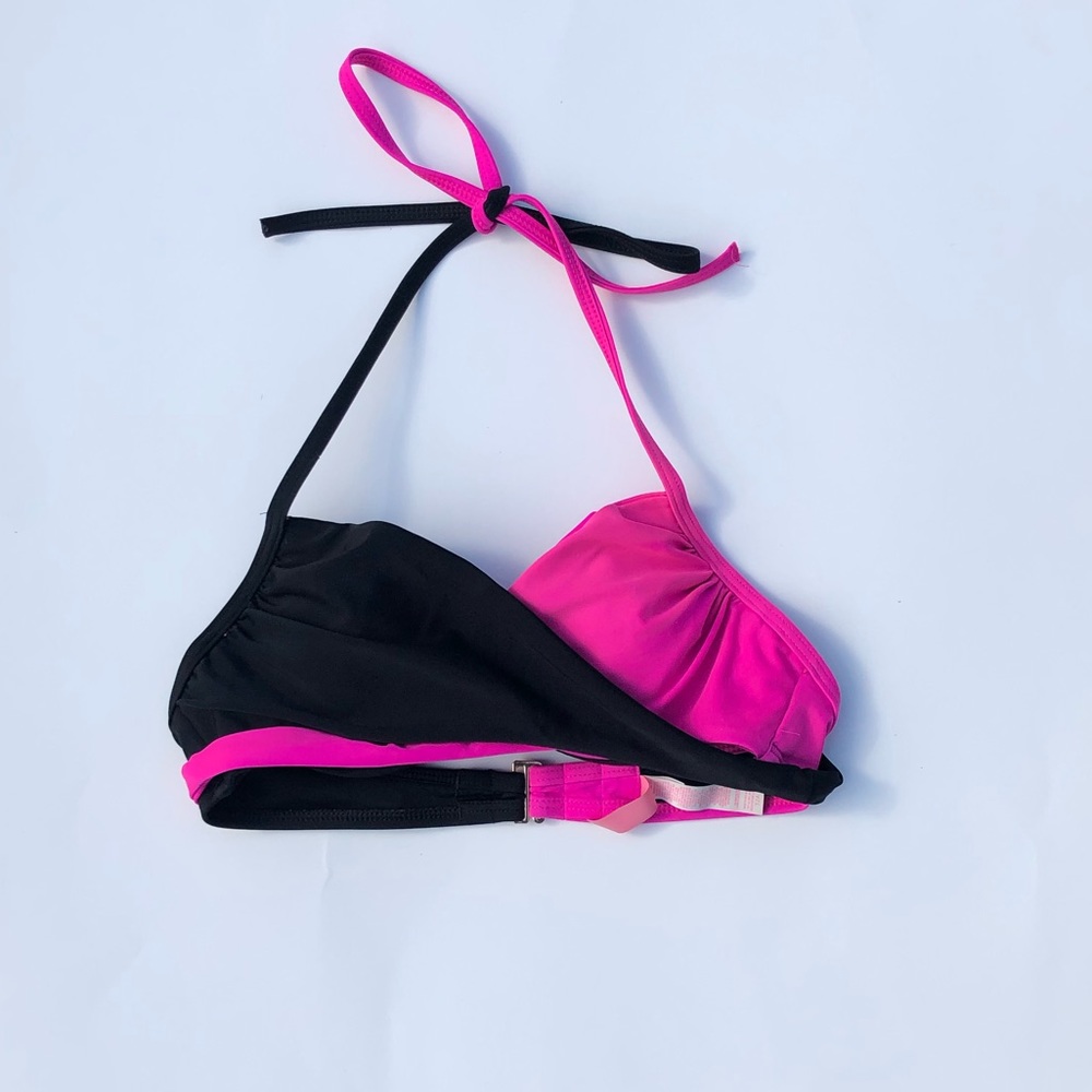 pink and black bikini top Victoria Secret size 32A
